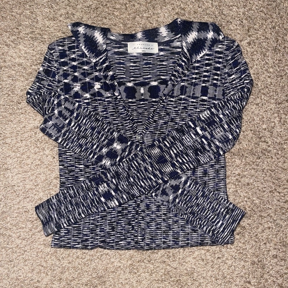 American Threads Long Sleeve Button-Up Top